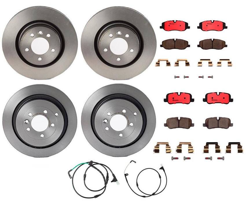 Brembo Brake Pads and Rotors Kit Front and Rear (377mm/350mm